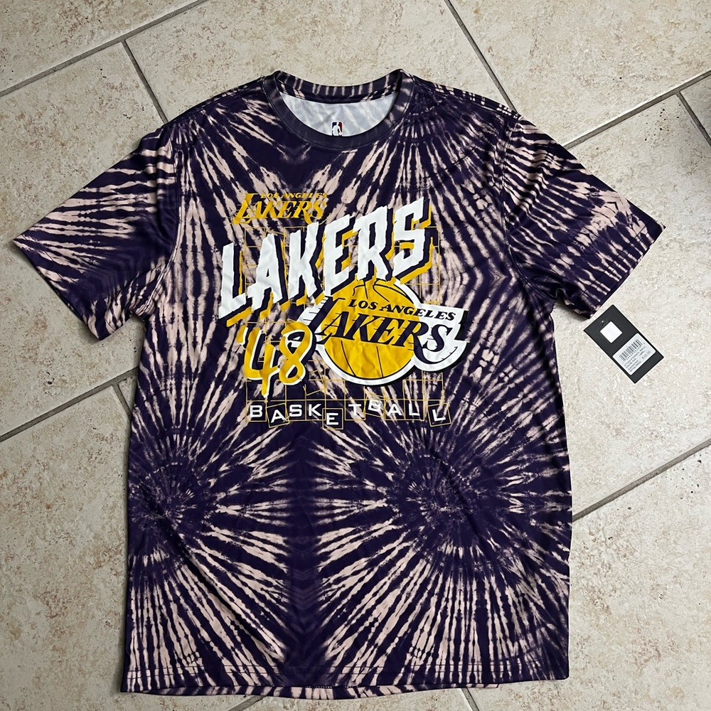 LA Lakers Tie-Dye Short Sleeve Tee Size L